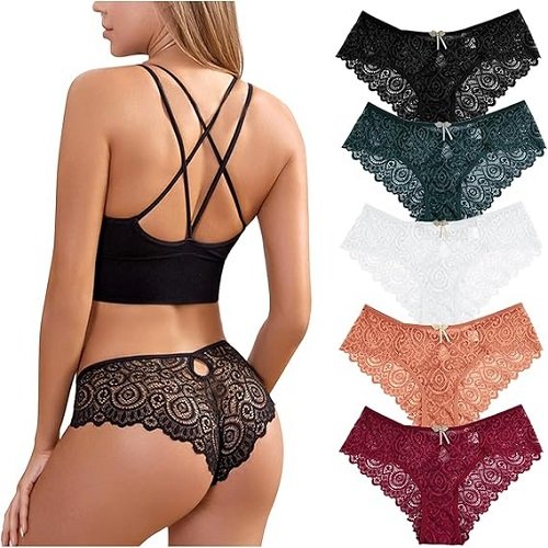women's sexy lace thong underwear low waist panties