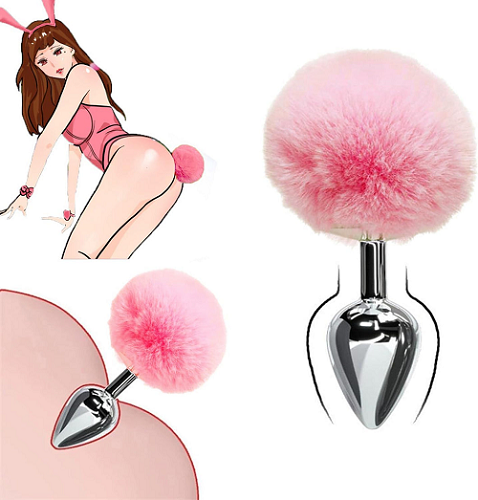 Fluffy Bunny Tail Anal Plug
