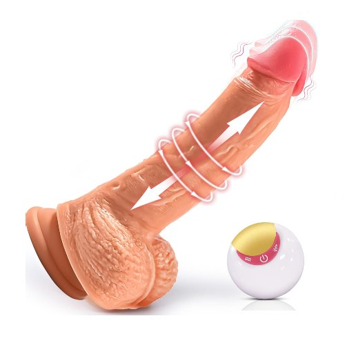 8 Thrusting & Vibrating Modes Realistic Thrusting Dildo