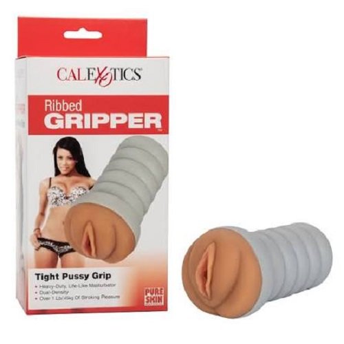Gripper Ribbed Tight Pussy Brown Masturbator