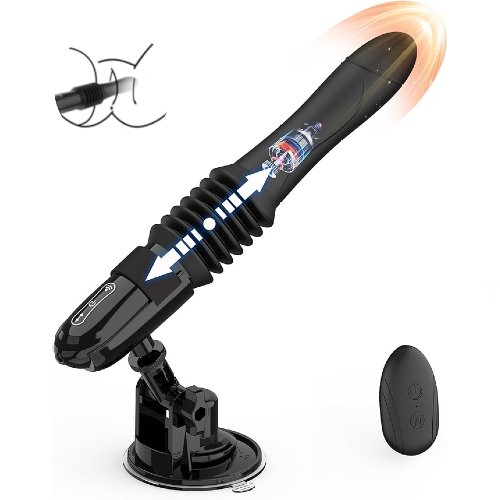 Automatic Thrusting Sex Machine Realistic Dildo With 10 Vibrations & Thrusting Modes For Women