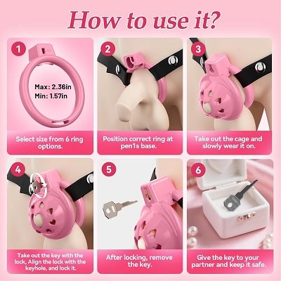 Pink Male Chastity Cage In Pakistan