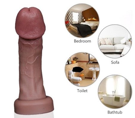 Heuceo Realistic Silicone Thick Huge Glans Dildo
