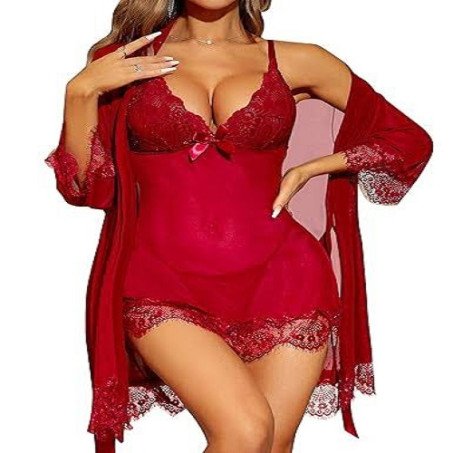 Rslove Women Sexy Lace Babydoll Nightdress
