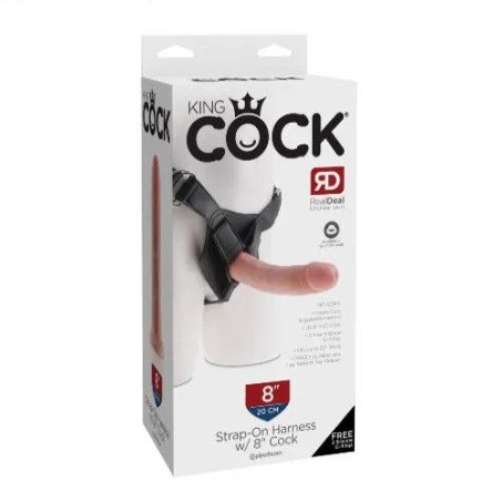 King Cock Strap-On Harness With 6 Inch Cock In Flesh