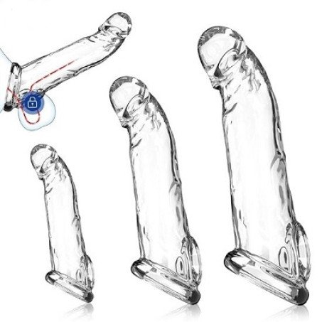 Reusable Soft Clear Fit Sleeve Penis Cock Ring