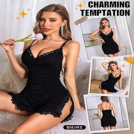 Rslove Sexy Lingerie Women's Nightie