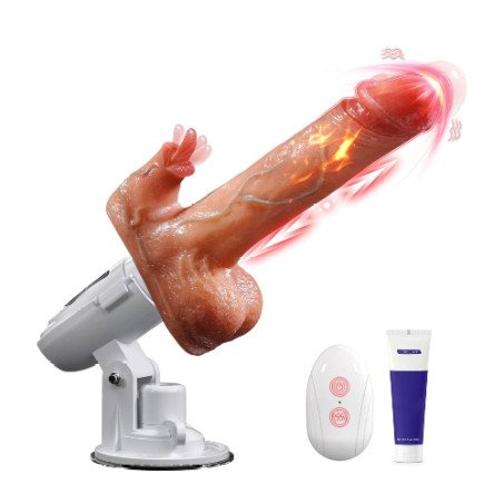 5 In 1 Realistic Smart Heating Dildo With 8 Vibrations & Thrusting Modes