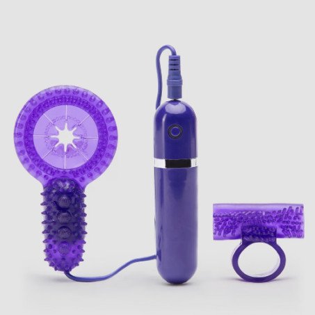 Fleshtoys Bedtime Bullet 10 Function Vibrating Cock Ring Set